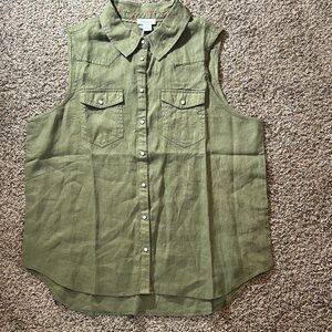 Sundance Olive Green Sleeveless Top